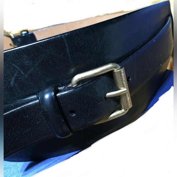 CELINE Vintage Extra Wide Leather Fashion Belt Size Large Double Buckle main image 11